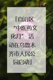 自治区 “中医药文化月” 活动在乌鲁木齐市人民公园启动