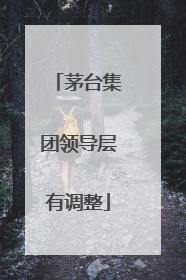 茅台集团领导层有调整