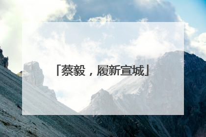 蔡毅，履新宣城