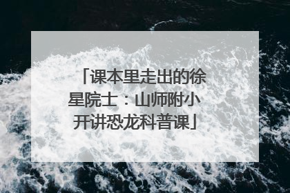 课本里走出的徐星院士：山师附小开讲恐龙科普课