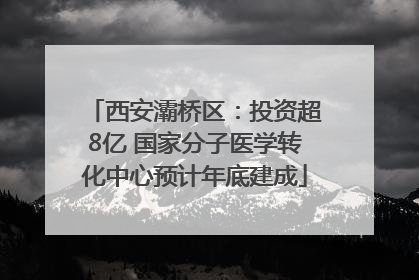 西安灞桥区：投资超8亿 国家分子医学转化中心预计年底建成