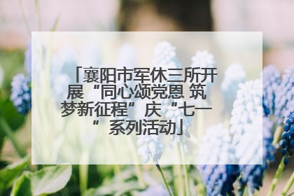 襄阳市军休三所开展“同心颂党恩 筑梦新征程”庆“七一”系列活动