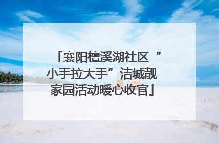 襄阳檀溪湖社区“小手拉大手”洁城靓家园活动暖心收官