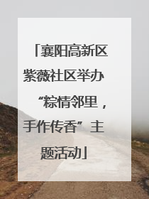 襄阳高新区紫薇社区举办“粽情邻里，手作传香”主题活动