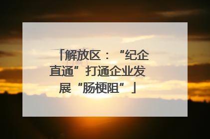 解放区：“纪企直通”打通企业发展“肠梗阻”