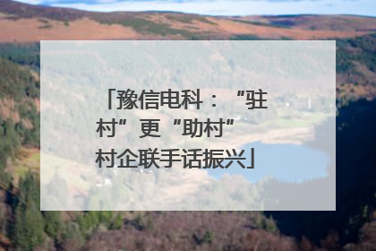 豫信电科：“驻村”更“助村” 村企联手话振兴