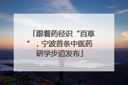跟着药径识“百草”，宁波首条中医药研学步道发布