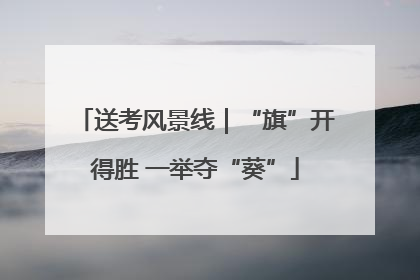 送考风景线｜“旗”开得胜 一举夺“葵”