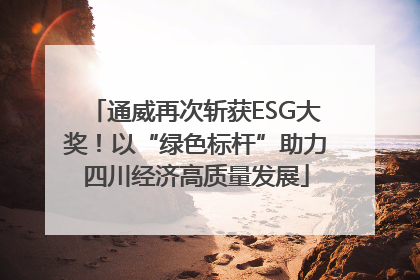 通威再次斩获ESG大奖！以“绿色标杆”助力四川经济高质量发展