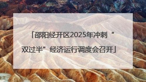 邵阳经开区2025年冲刺“双过半”经济运行调度会召开
