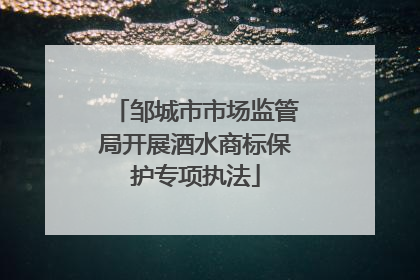 邹城市市场监管局开展酒水商标保护专项执法