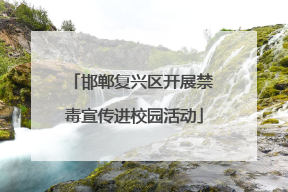 邯郸复兴区开展禁毒宣传进校园活动