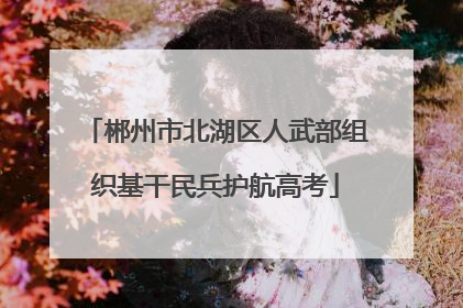 郴州市北湖区人武部组织基干民兵护航高考
