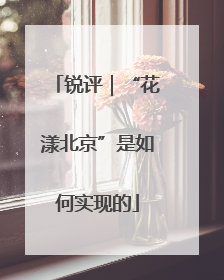 锐评｜“花漾北京”是如何实现的