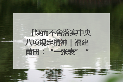 锲而不舍落实中央八项规定精神｜福建莆田：“一张表”“一张图”为基层减轻“数字负担”