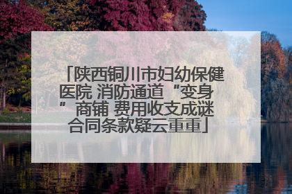 陕西铜川市妇幼保健医院 消防通道“变身”商铺 费用收支成谜 合同条款疑云重重