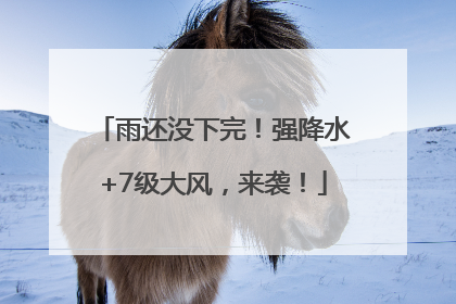 雨还没下完！强降水+7级大风，来袭！
