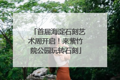 首届海淀石刻艺术周开启！来紫竹院公园玩转石刻