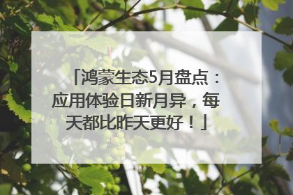 鸿蒙生态5月盘点：应用体验日新月异，每天都比昨天更好！