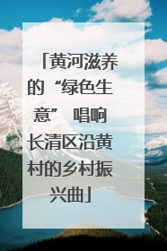 黄河滋养的“绿色生意” 唱响长清区沿黄村的乡村振兴曲