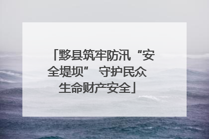 黟县筑牢防汛“安全堤坝” 守护民众生命财产安全