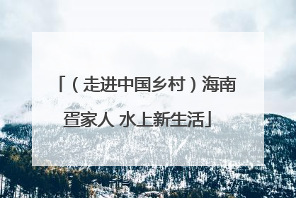 （走进中国乡村）海南疍家人 水上新生活