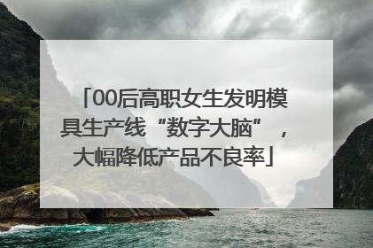 00后高职女生发明模具生产线“数字大脑”，大幅降低产品不良率