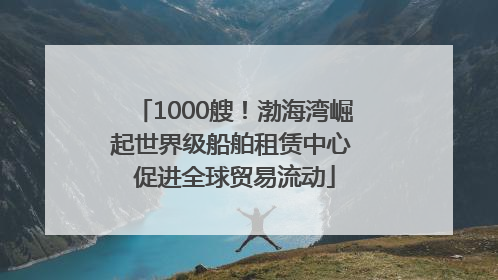 1000艘！渤海湾崛起世界级船舶租赁中心 促进全球贸易流动