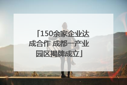 150余家企业达成合作 成都一产业园区揭牌成立