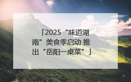 2025“味道湖南”美食季启动 推出“岳阳一桌菜”