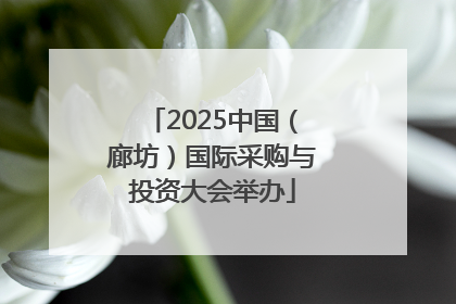 2025中国（廊坊）国际采购与投资大会举办