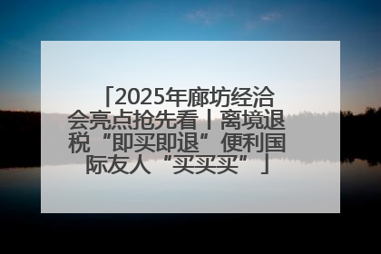 2025年廊坊经洽会亮点抢先看丨离境退税“即买即退”便利国际友人“买买买”