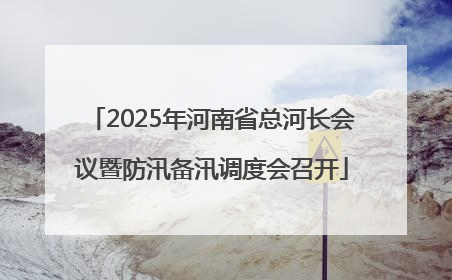 2025年河南省总河长会议暨防汛备汛调度会召开