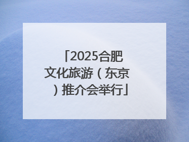 2025合肥文化旅游（东京）推介会举行