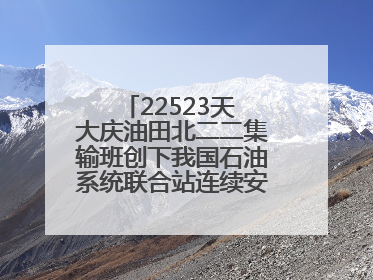 22523天 大庆油田北二二集输班创下我国石油系统联合站连续安全生产之最