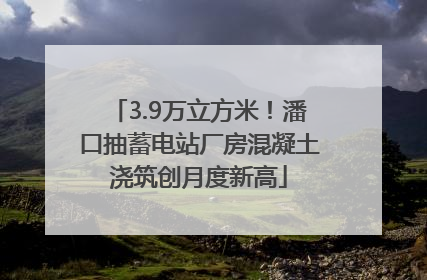 3.9万立方米！潘口抽蓄电站厂房混凝土浇筑创月度新高