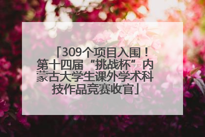 309个项目入围！第十四届“挑战杯”内蒙古大学生课外学术科技作品竞赛收官