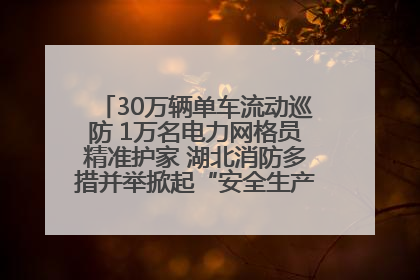 30万辆单车流动巡防 1万名电力网格员精准护家 湖北消防多措并举掀起“安全生产月”宣传热潮